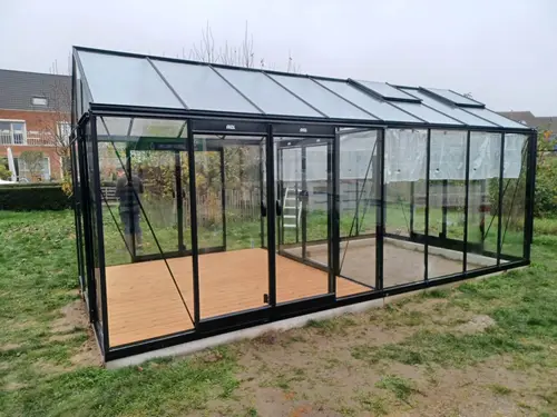 Serre de jardin R308H Blackline ACD coloris noir - 306 x 593 cm