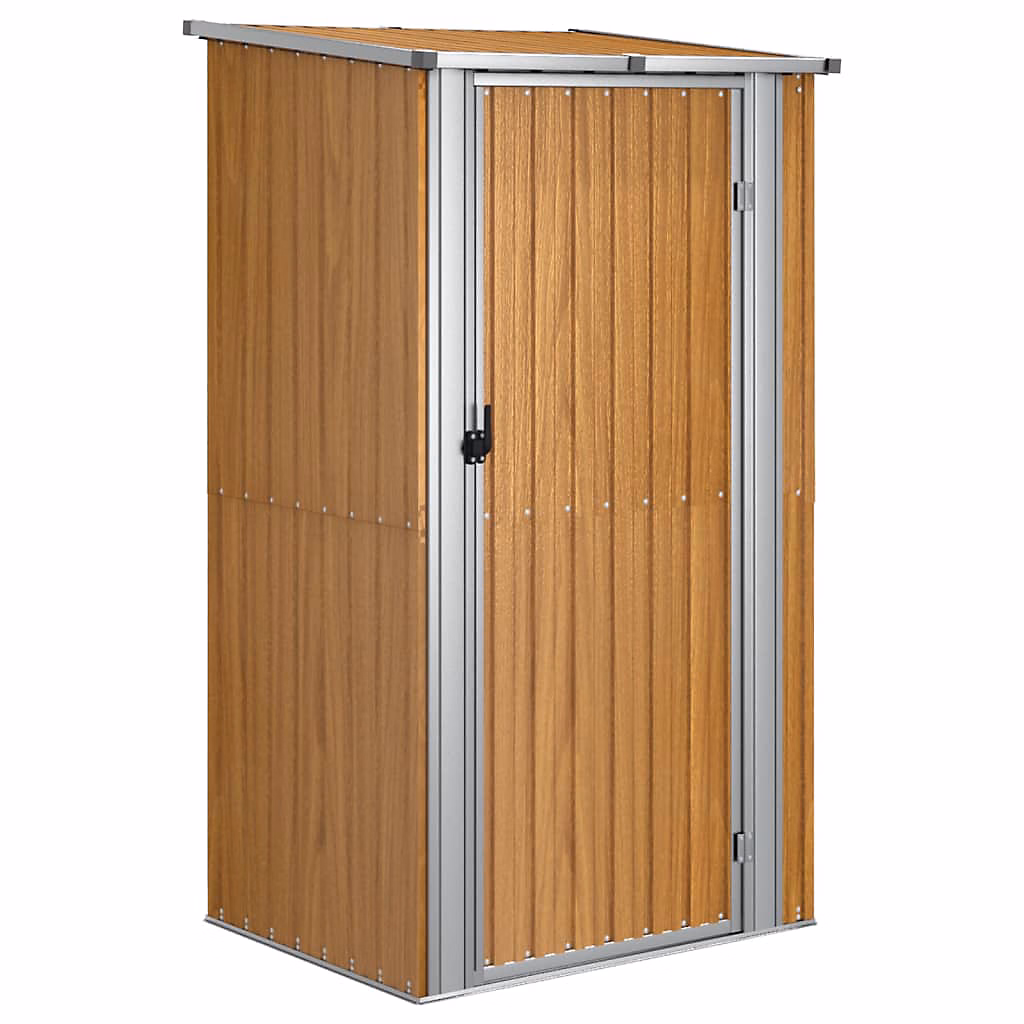Abri de jardin marron 118 – 5 x 97 x 209, 5 cm Acier galvanisé vidaXL