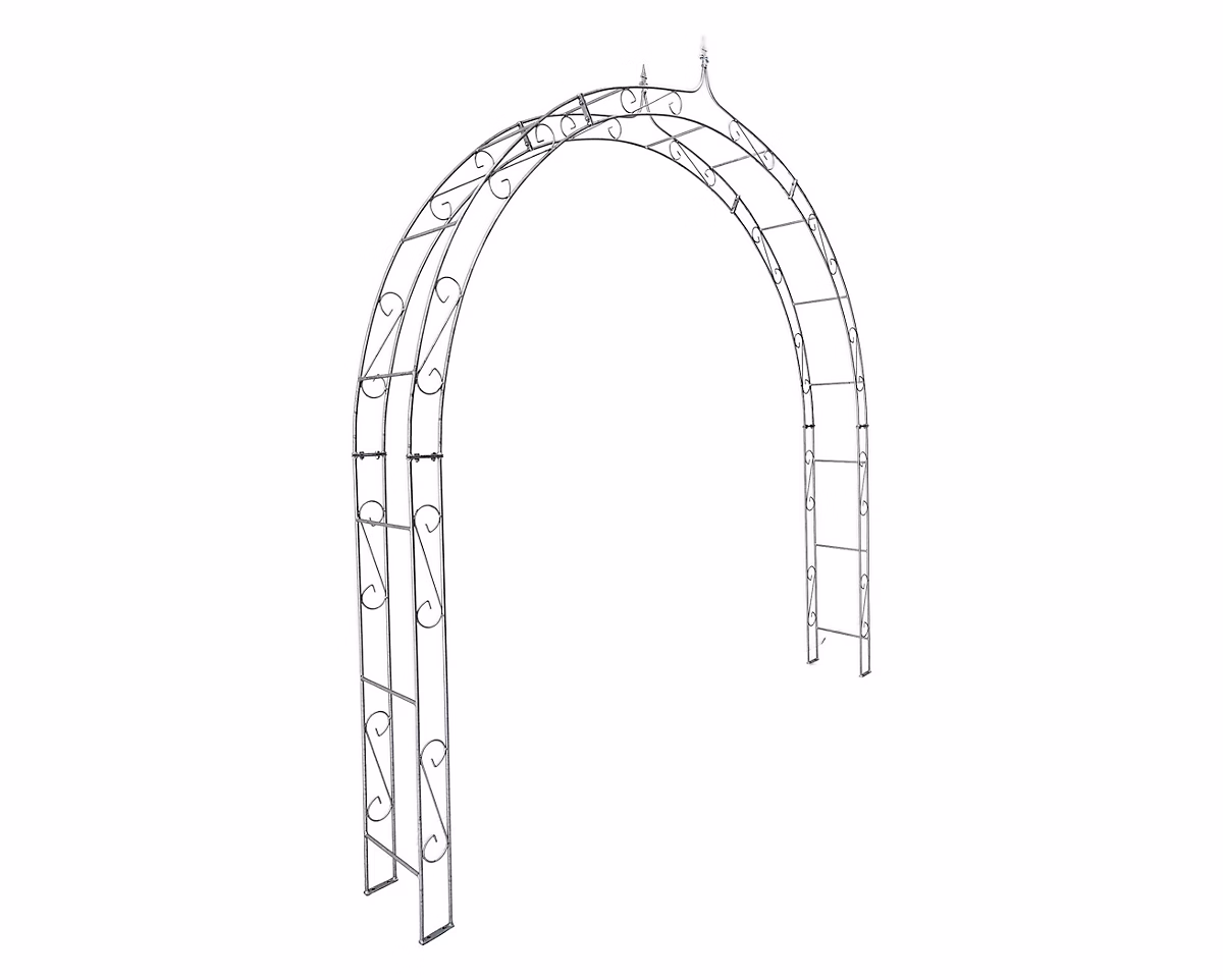Arche de jardin ALEX sommet pointu – 220 cm Galvanisé