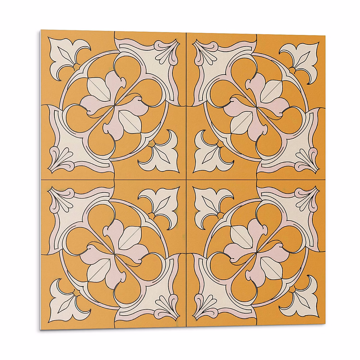 Carreaux Vinyle Wallfluent 20 × 20 cm Motif Floral En Mosaïque 20 pièces