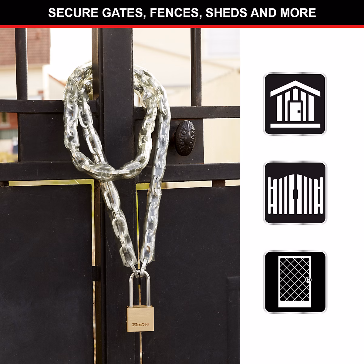 Cadenas en laiton massif à clé idéal pour sécuriser portails – abris de jardin, 98 × 44 × 20 mm