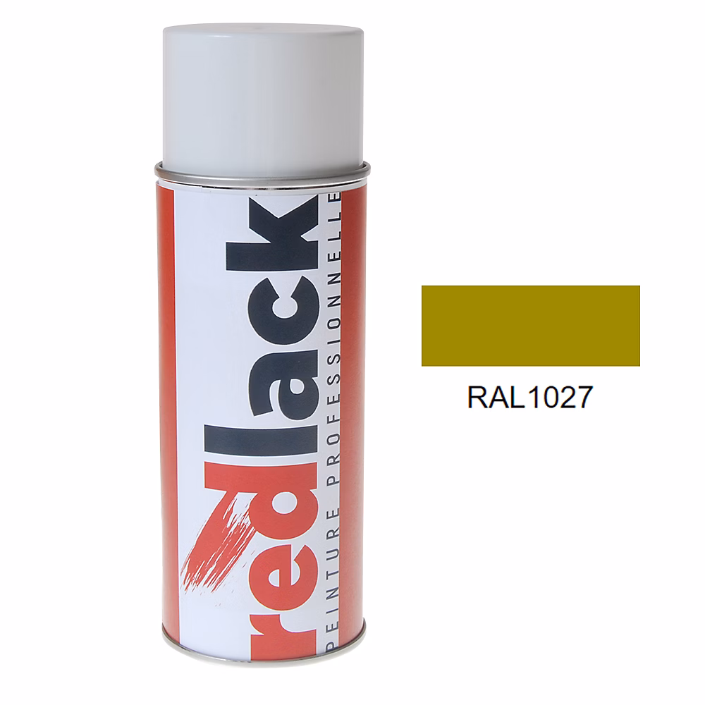 Bombe de peinture Aérosol – spray | 400ml | RAL 1027 Jaune curry | Mat | multisupport | Redlack | RAL1027
