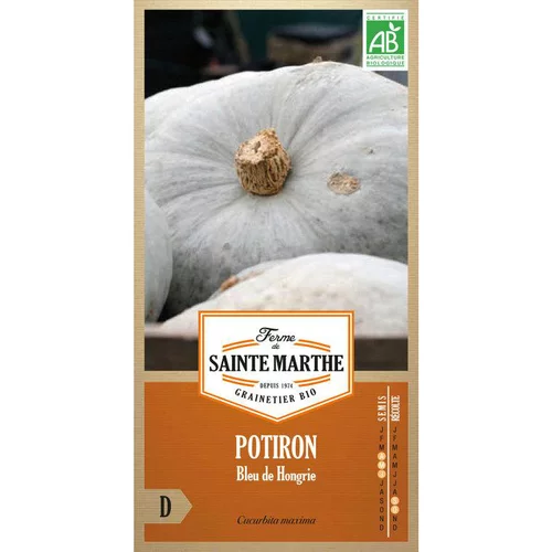 Graines de potiron bleu de Hongrie bio Ferme de Sainte Marthe - graines à semer