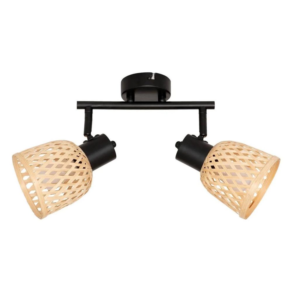ATMOSPHERA Plafonnier 2 lampes orientables lio 28cm naturel – 28cm 18 cm