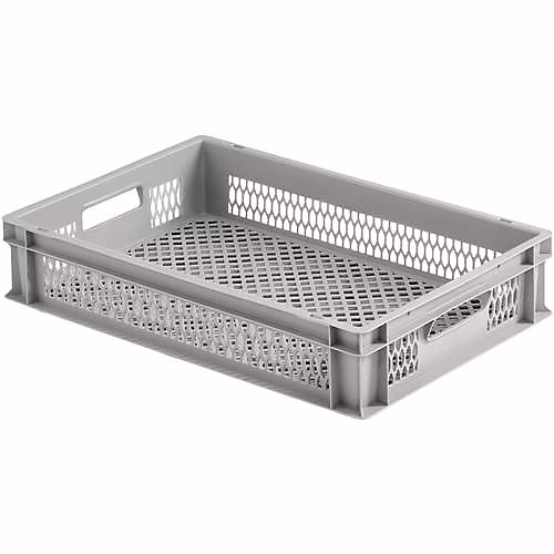 Bac plastique grillagé Alutec 75050 600 × 600 × 120 mm – gris, polypropylène