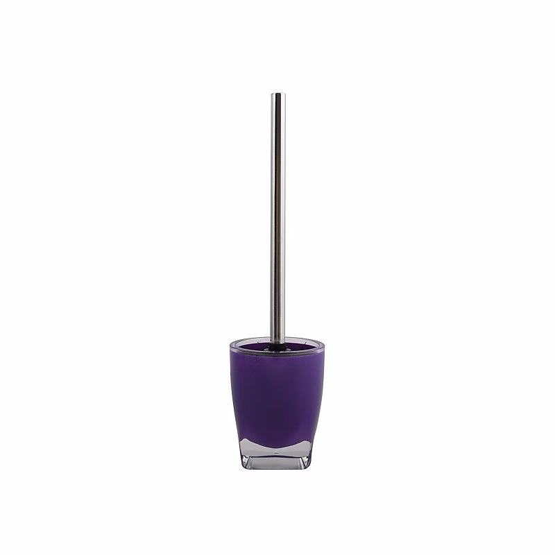 Accessoire WC – Brosse wc avec support Acrylique Inox TAHITI Violet MSV