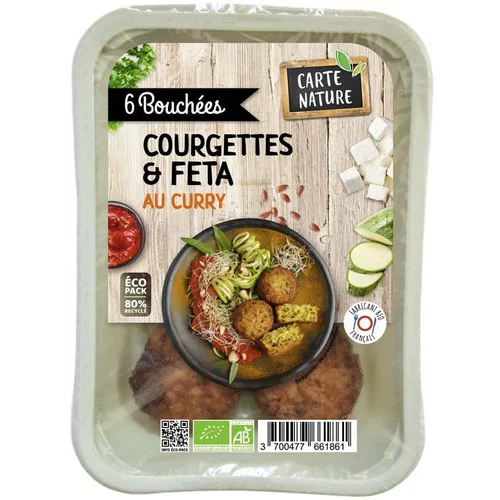 Bouchées courgette & feta Carte Nature - 6 x 30 g