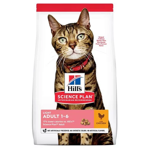 Croquette pour chat adulte light au poulet Hill's - 7 kg