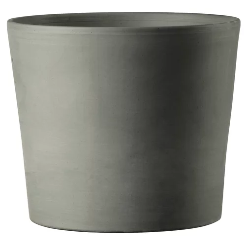 Vase Cilindrico gris grafite en terre cuite D16x H13,7