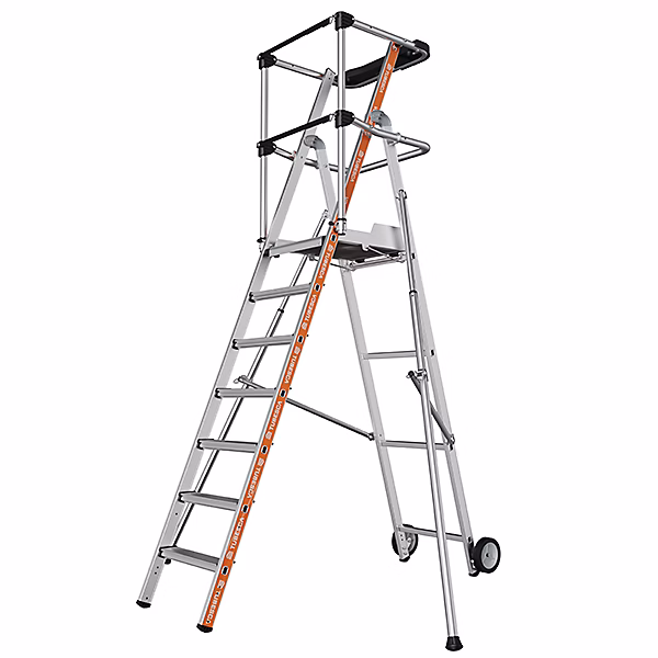 Escabeau PIRL 7 marches – Hauteur max. de travail 3.63m, 2274107