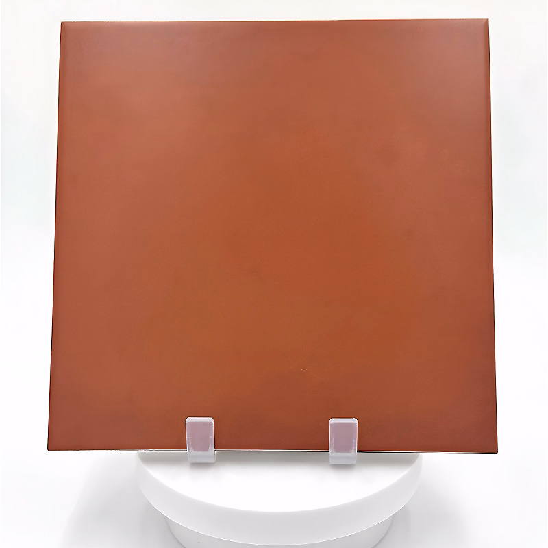 Carrelage sol / mur effet ciment uni rouge terre cuite 20 × 20 cm 1900 ROJIZO