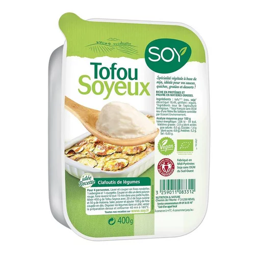 Tofou soyeux nature - 400 g
