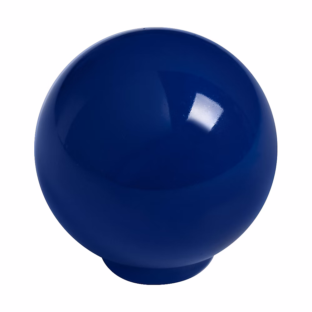 Bouton de meuble boule abs diamètre 34 mm bleu foncé brillant piéces – lot de 50
