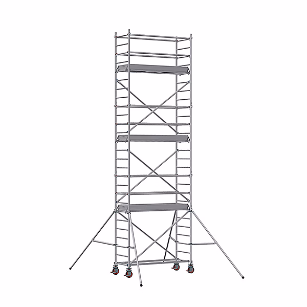 Echafaudage roulant alu – embase simple | hauteur de travail max 7.90m | 7125060
