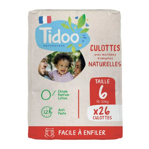Culottes d’apprentissage écologiques en sachet T6 (16-30kg) Tidoo - 26 pièces