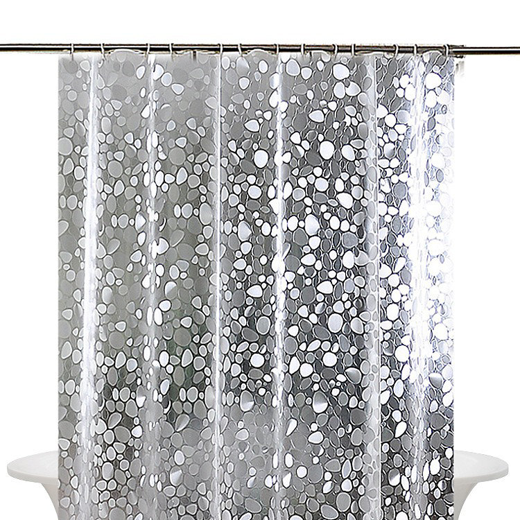 180 × 200 cm rideau de douche – anti-moisissure, étanche à la baignoire, EVA, anneaux de rideau de douche
