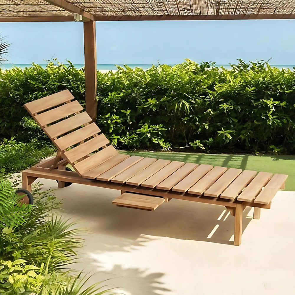 Bain de soleil en teck massif Fabio – Réf. XRMQUPNQI0350663460
