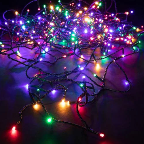 Guirlande lumineuse LED à lumière animée multicolore sur secteur - 8 m