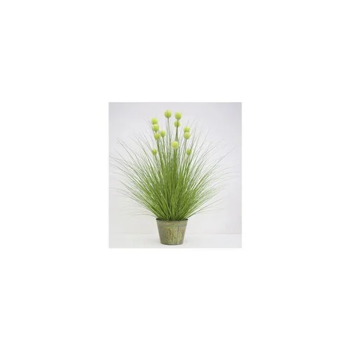 Graminée pompon verte artificielle en PVC x 30 - 36 x 7,5 x 105 cm