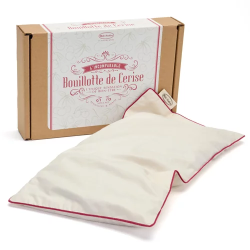 Bouillotte en noyau de cerise avec enveloppe en coton bio L'incomparable - 20 x 40 cm