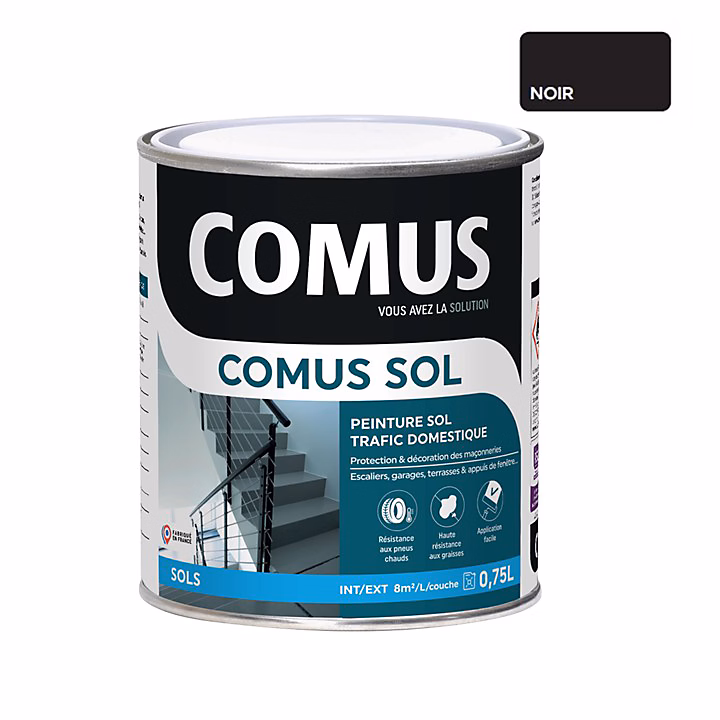 COMUS SOL GRIS CIMENT 0.75LPeinture pour sols intérieurs et extérieurs. trafic domestique – Réf. JEJUBWMWL0510193884