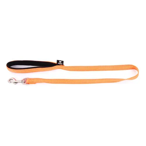 Laisse orange avec poignée en néoprène Martin Sellier Neo+ - 25/100 cm
