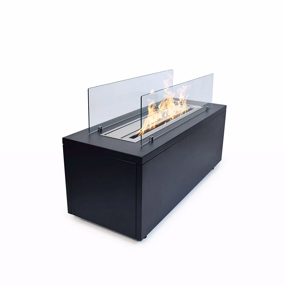 Caravaggio – Cheminée au bioéthanol de sol 100x40xH40 cm | couleur noir