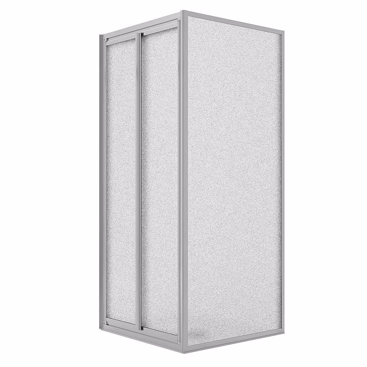 Cabine de Douche Angulaire 70 × 80CM H198 Verre Opaque Fixe+Saloon 2 Pivotantes 70 mod. West