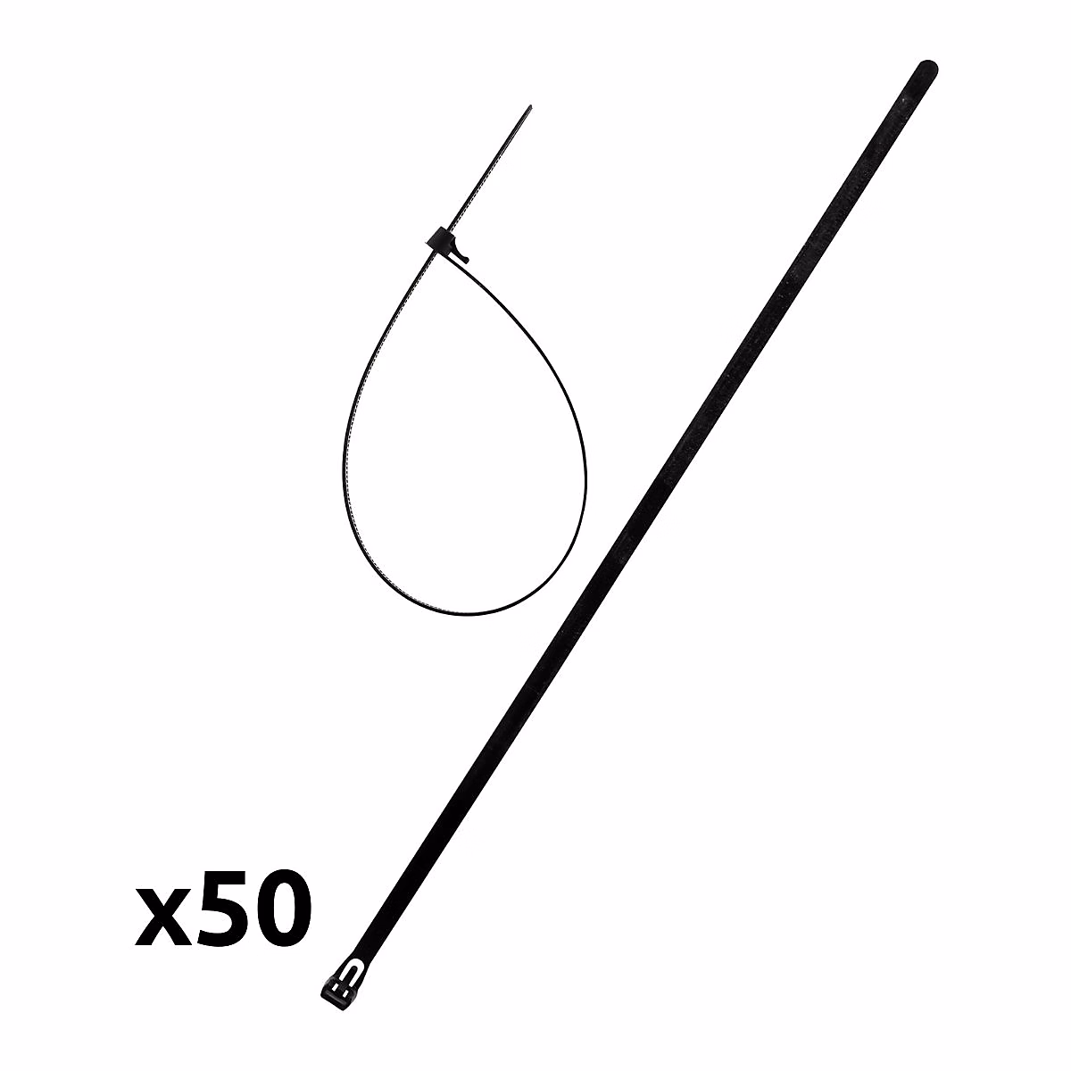 50 colliers réutilisables 7 – 6 × 370mm Zenitech