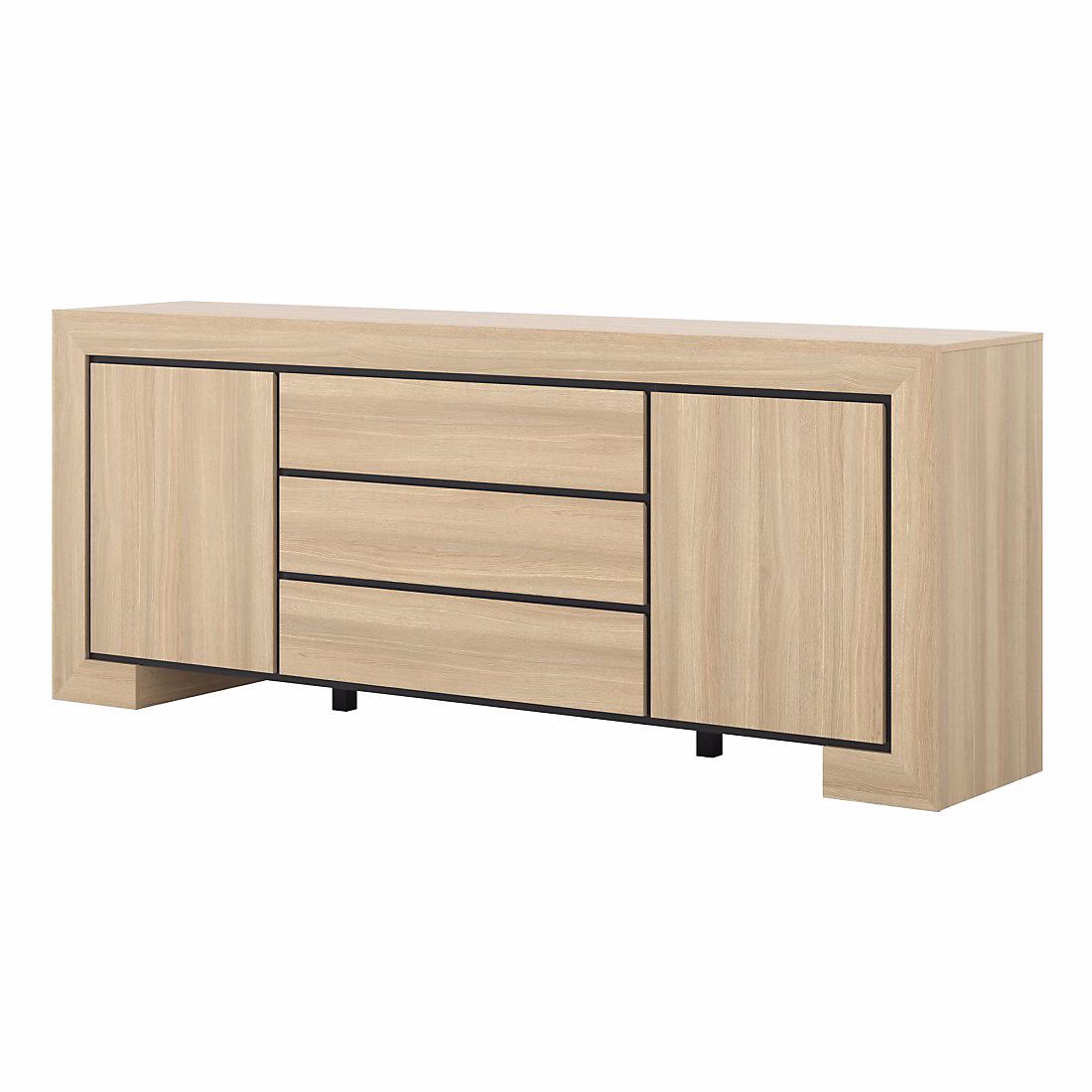 Buffet collection COPA 2 portes et 3 tiroirs 225 × 90 × 48 cm Chene élégant Design scandinave