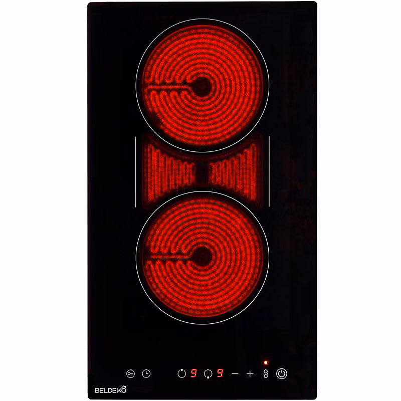 BELDEKO Plaque Vitrocéramique 2 Feux Flex 3400W – Marque Française