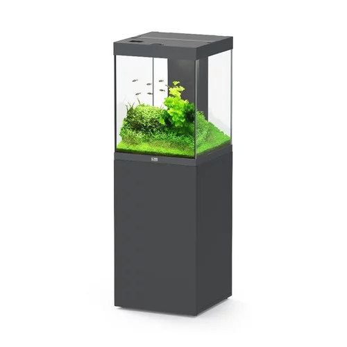Ensemble aquarium équipé et meuble Tower coloris gris anthracite - 163 L