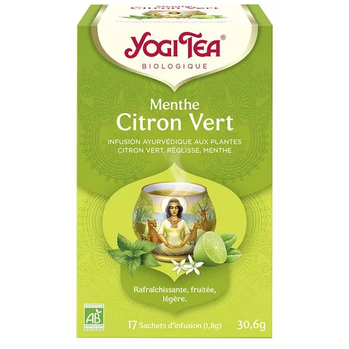 Yogi Tea Menthe citron vert – La boîte de 17 sachets