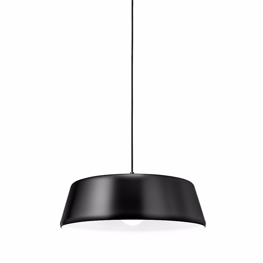 Blanca – Suspension noire 1XE27 max 1 × 60W IP20, Plafonnier au en aluminium, Douille E27