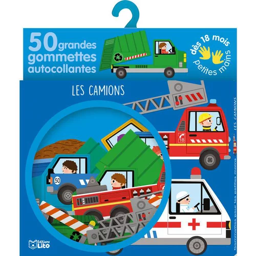 Les Camions Gommettes Petites mains 18 mois Éditions Lito