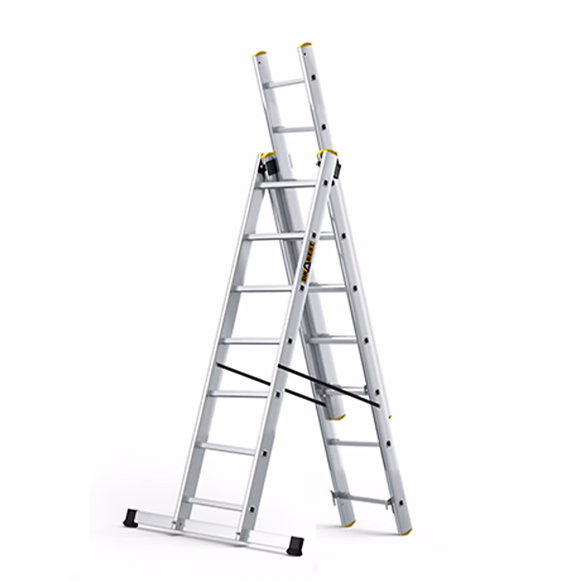 Echelle – Échelle multifonction en aluminium DRABEST professionnelle 3x7 marches 150 kg 1 pièce
