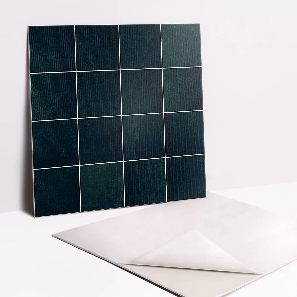 Carreaux vinyle Tulup 30 × 30 cm Mosaïque vert bouteille 9 pcs