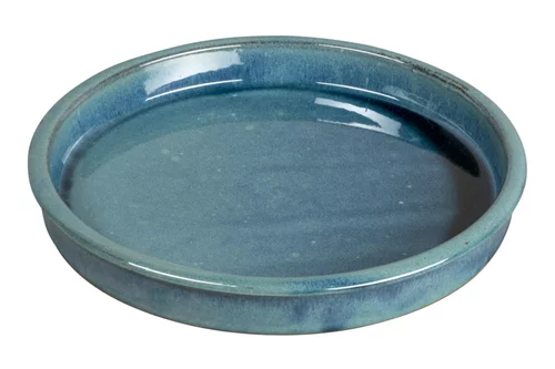 Soucoupe en grès émaillé bleu turquoise Passion for Pottery Shanghaï - Ø 25 cm
