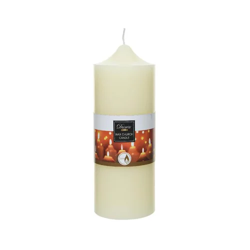 Bougie en cire ivoire H 20 x Ø 7,5 cm