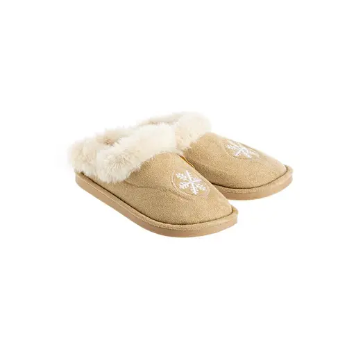 Mules extra douces coloris beige avec fausse fourrure - Pointure 40