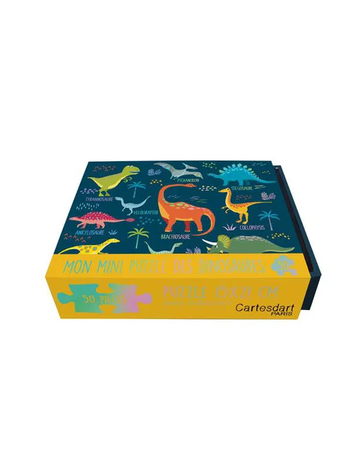 Mini puzzle des dinosaures Cartes d’art 50 pièces