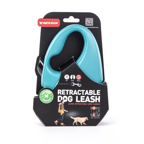 Laisse rétractable turquoise Instinct Sangle - taille S