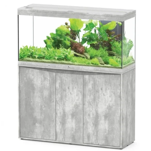 Aquarium tout équipé, gris béton, AQUATLANTIS AQUARIUM Splendid 120 - 293L