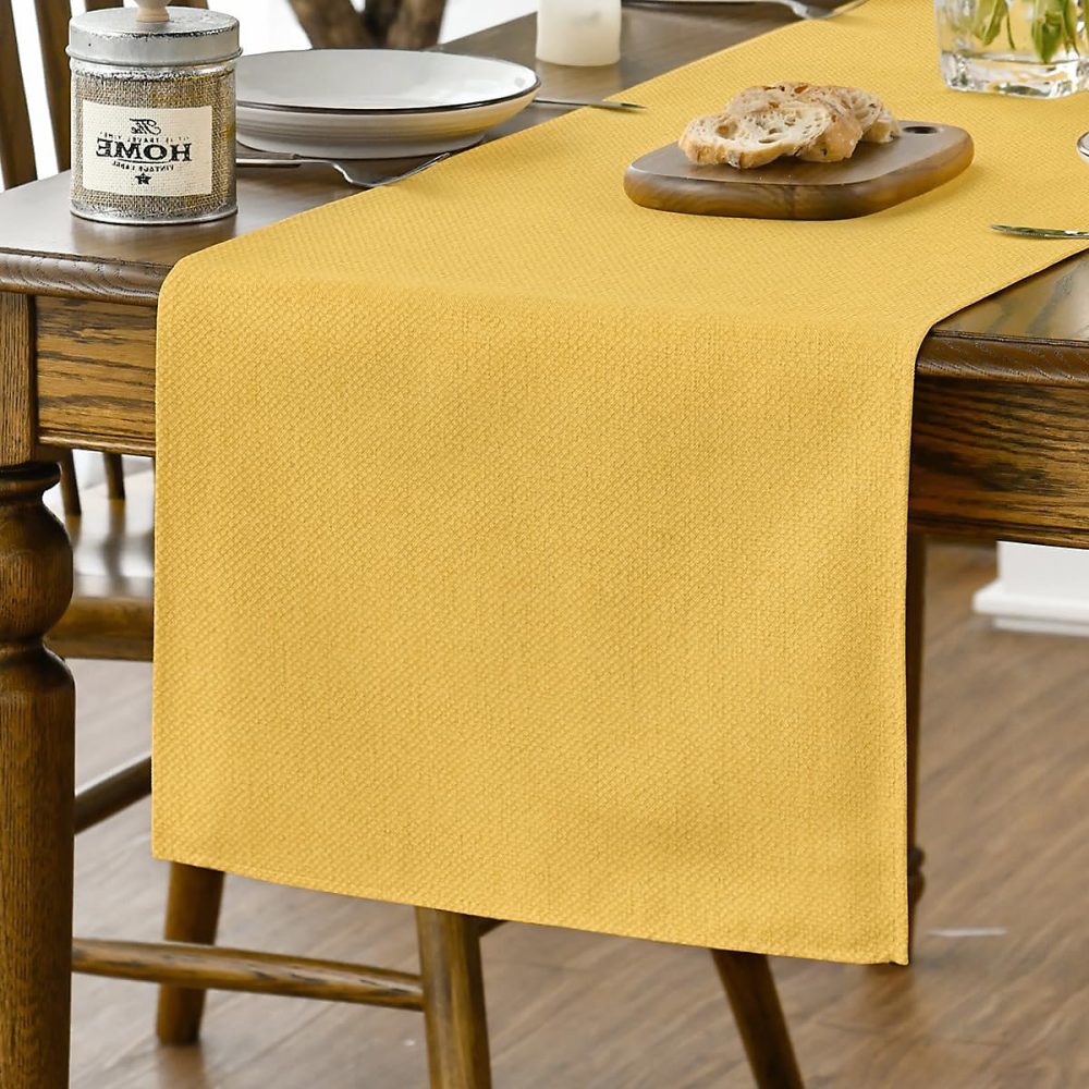Chemin de Table Polyester Jaune 40 × 100 cm