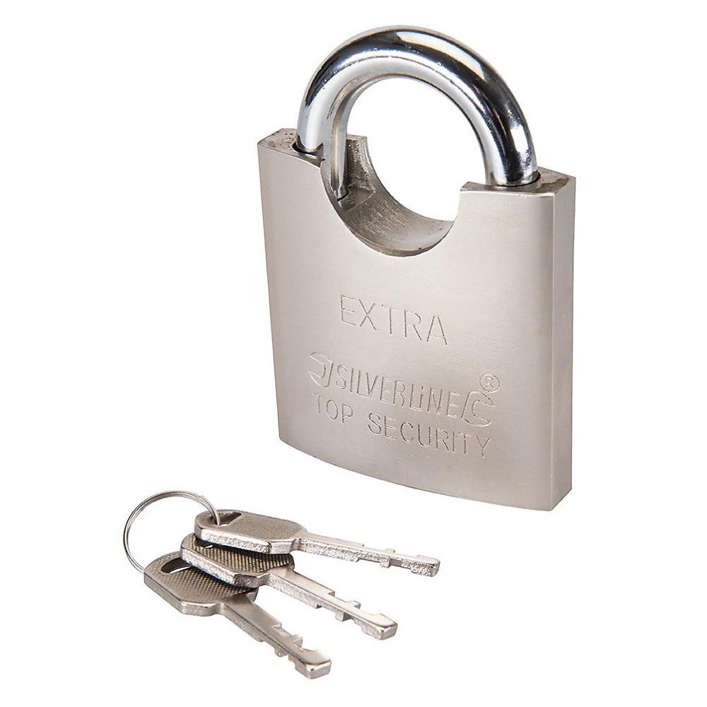Cadenas en Acier à Anse Protégée 70 mm – Sécurisé et Durable, Protection Optimale pour Vos Biens, Silverline