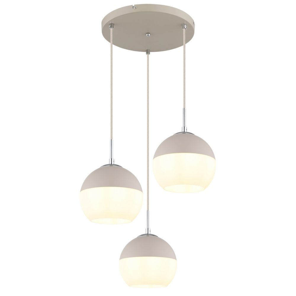Globo Ragusa Suspension Cluster Sable mat 3x E27 – Ambiance extérieure