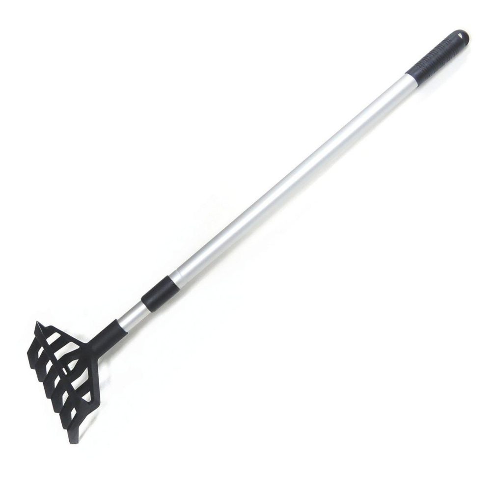 KZ GARDEN Rateau de jardin desherbeur manuel manche téléscopique 91-146cm - râteau de désherbage jardin 6 dents allées potager kz garden – Produits de jardinage