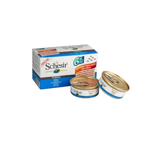 Boîte pour chat Schesir Thon + bouillon 6 x 50 g