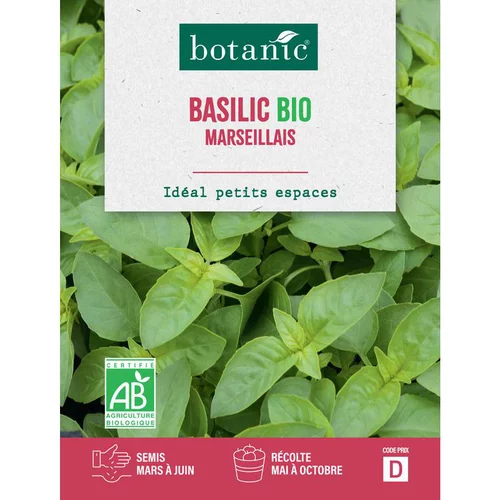 Graines de Basilic marseillais bio botanic® - graines à semer