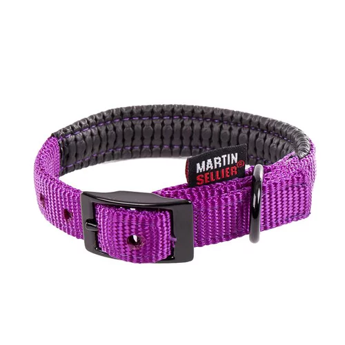 Collier droit Confort pour chien coloris mauve - 1,6x35 cm